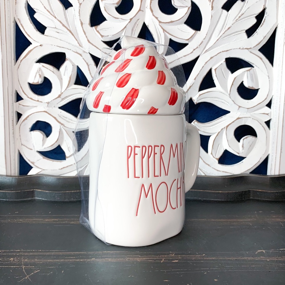 Rae Dunn Peppermint Mocha Mug with Topper - Picture 3 of 3